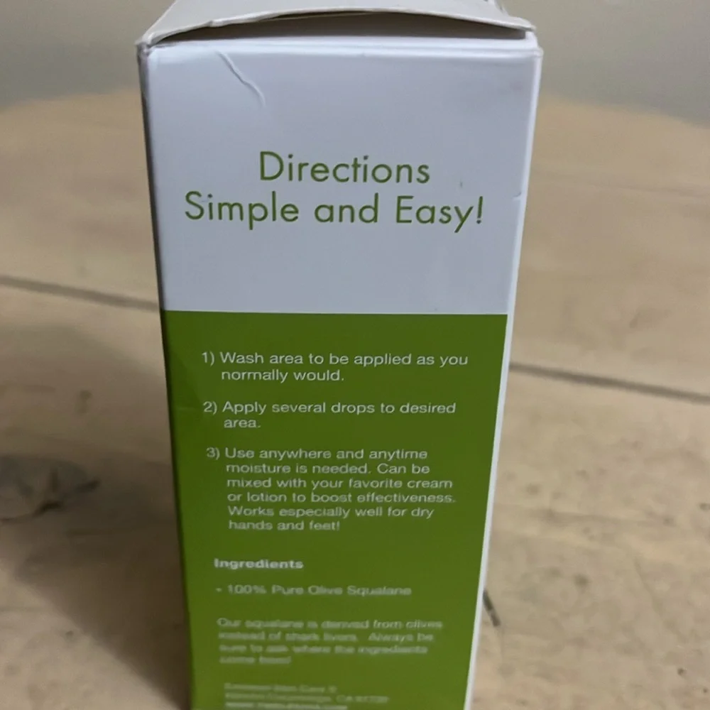 NEW Pure‎ Squalane Oil 2 oz (60 ml) Superior Moisturizer